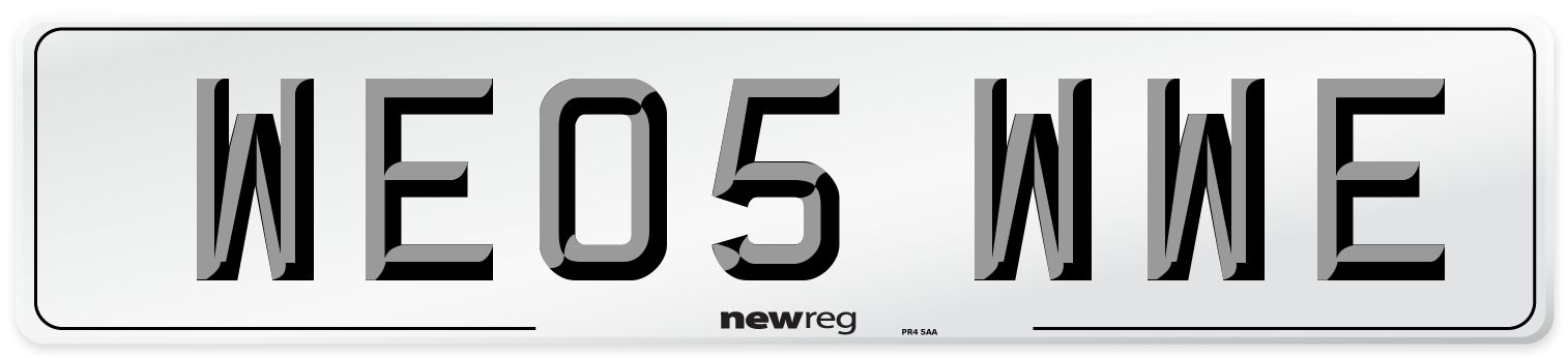 WE05 WWE Number Plate from New Reg